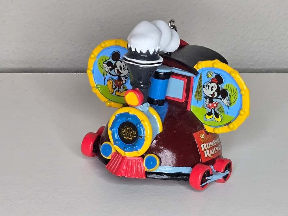 Disney Parks Mickey And Minnie Runaway Railway Ear Hat Ornament Train New